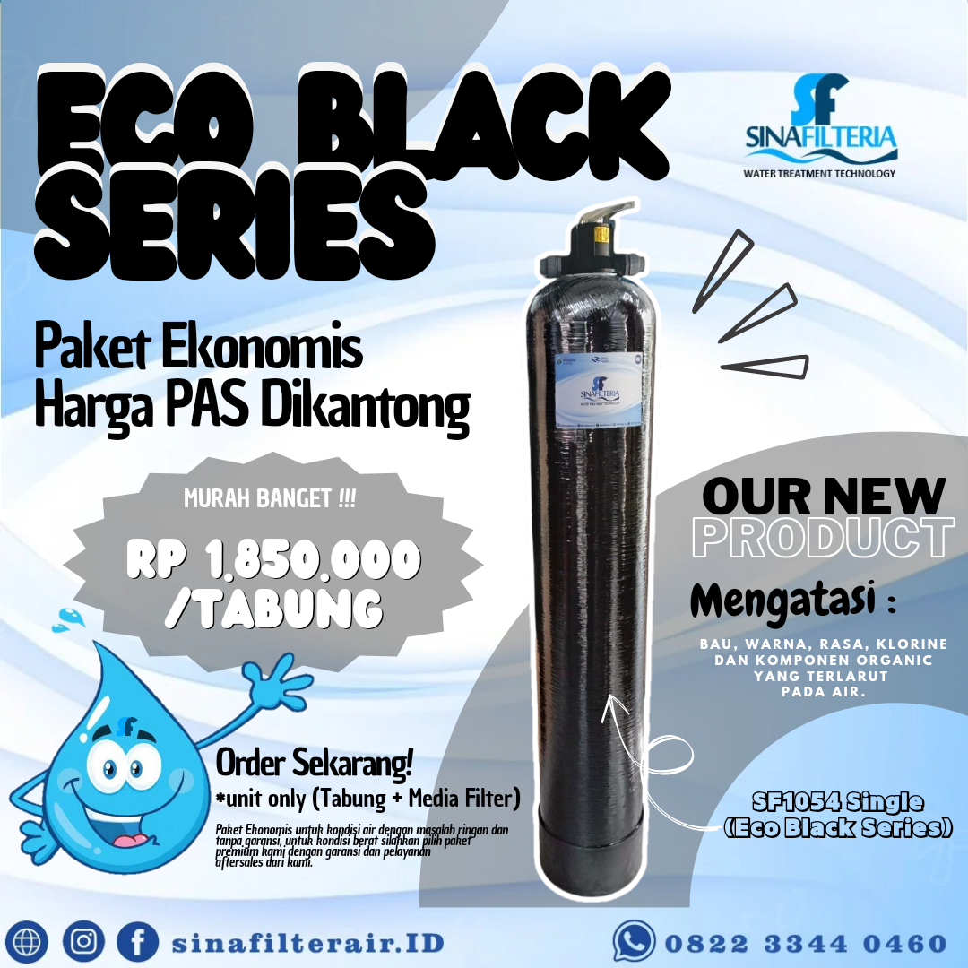 Filter Air Rumah Tangga Ekonomis Eco Black Series SF1054EBS