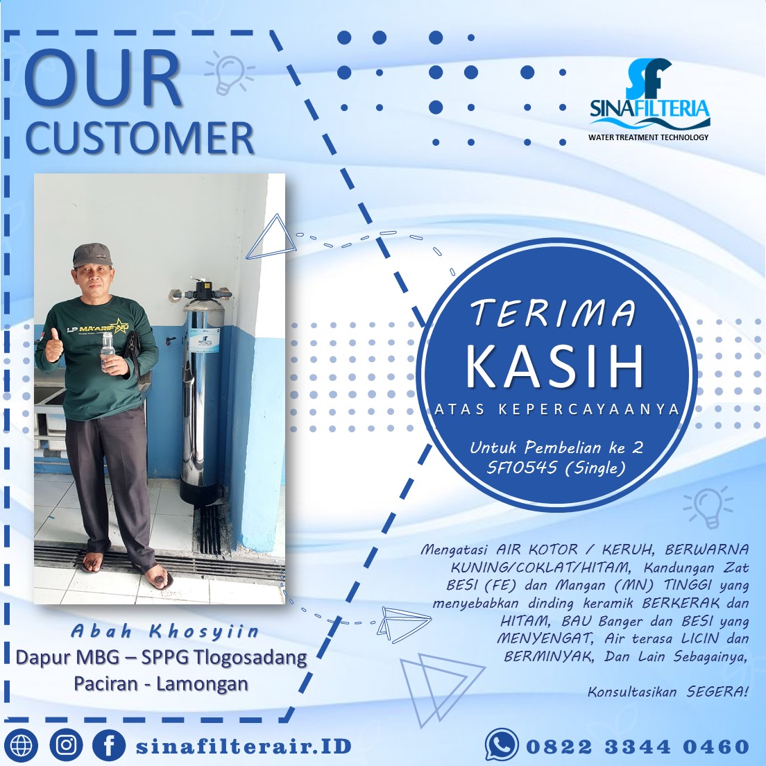 Filter Air Dapur MBG SPPG Tlogosadang Paciran Lamongan