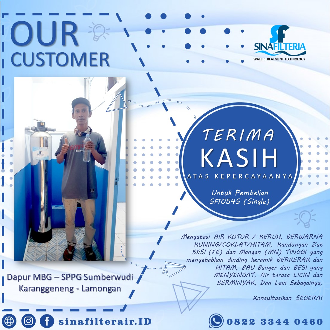 Filter Air Dapur MBG sppg karanggeneng lamongan