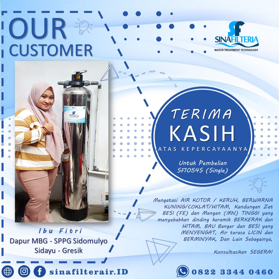 Our Customer Filter Air Dapur MBG Sppg Kec. Dukun - Dukun Anyar Gresik